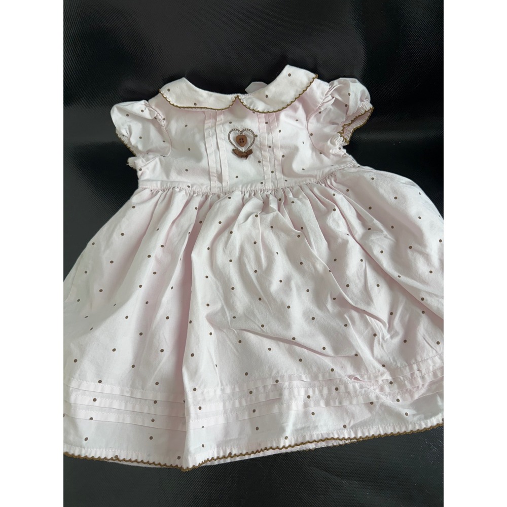Carters 12 Months Baby Girl Pink‎ Polka Dot Dress Bloomer Set Cute Outfit